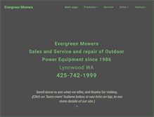 Tablet Screenshot of evergreenmowers.com
